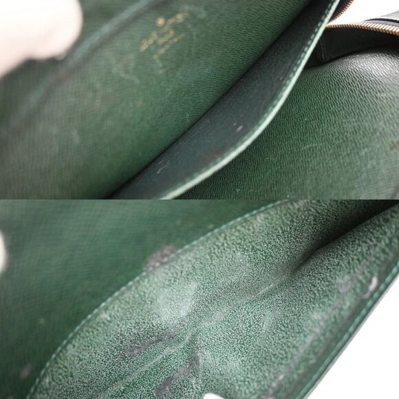 LOUIS VUITTON LV Logo BAIKAL Clutch Hand Bag Taiga Leather Epicea M30184 02EE828 - Picture 14 of 16